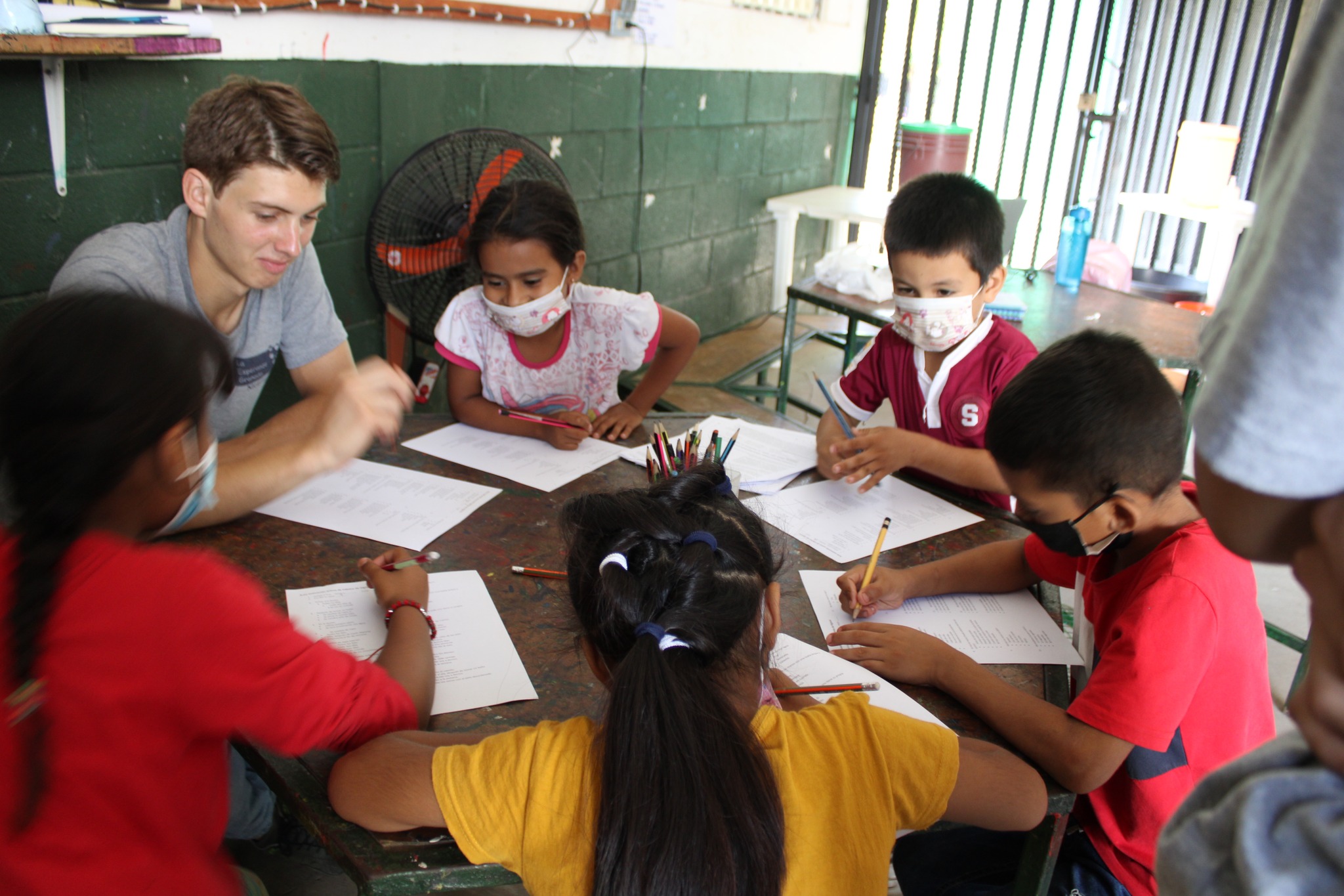 Volunteers from around the world